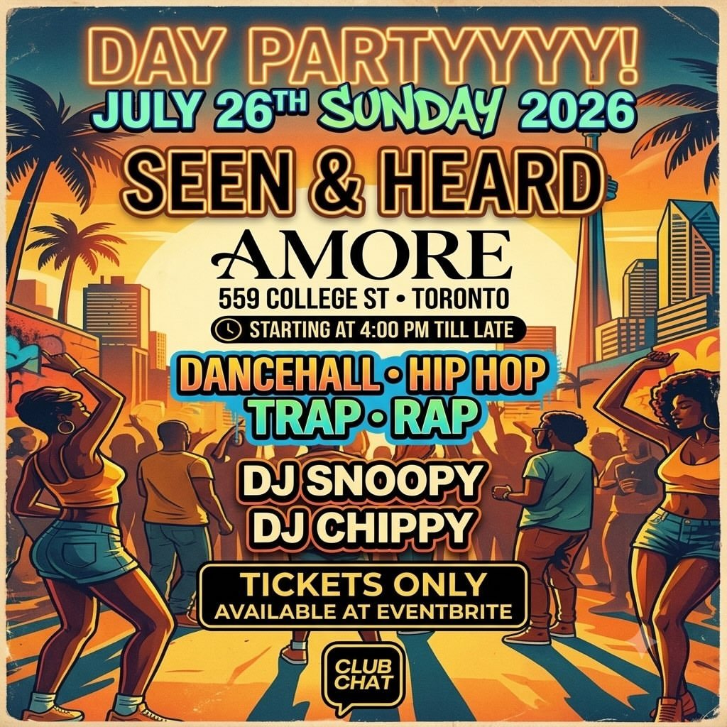 Seen & Heard Day Party at Amore flyer