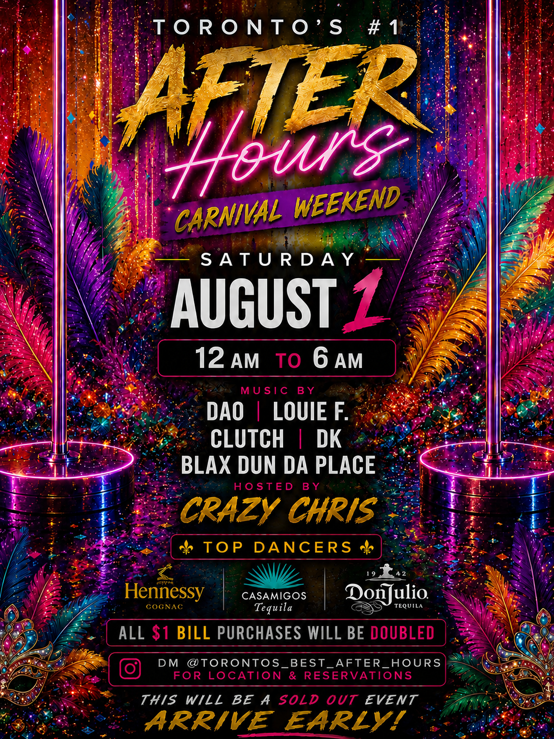 Toronto's #1 After Hours — Saturday flyer