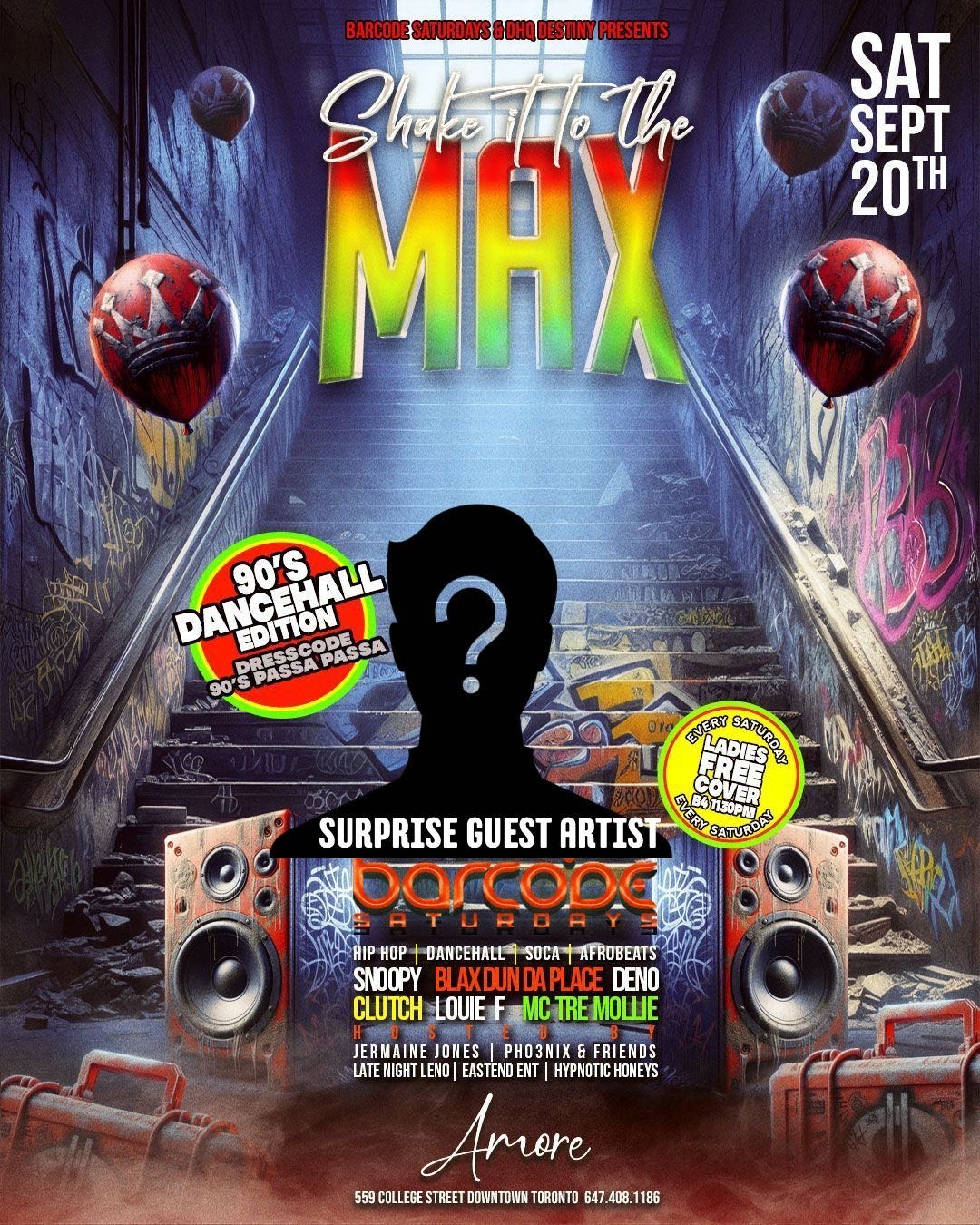Shake It To The Max 90's Dancehall Edition flyer